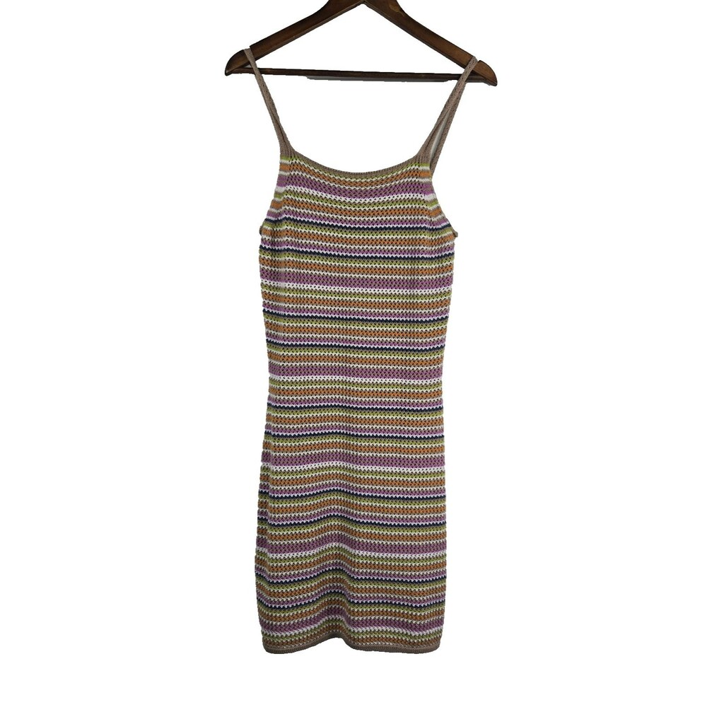 Olive + Oak Women's Size Large Crochet Multicolor Dress